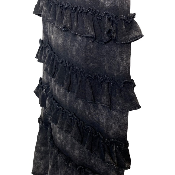 SPIRIT HWY BOHME whitewash ruffled open vest M - Picture 7 of 8